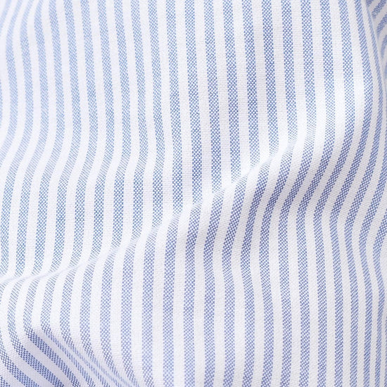 Xacus Beluga Washed Oxford Tailor Fit Shirt Blue White Stripe - productfoto 2