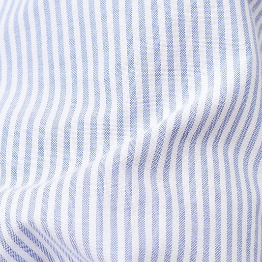 Xacus Beluga Washed Oxford Tailor Fit Shirt Blue White Stripe - productfoto 2