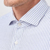 Xacus Beluga Washed Oxford Tailor Fit Shirt Blue White Stripe - productfoto 3