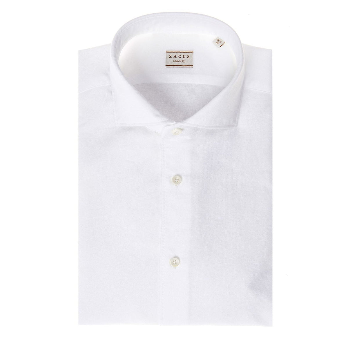 Xacus Beluga Washed Oxford Tailor Fit Shirt White - productfoto 1