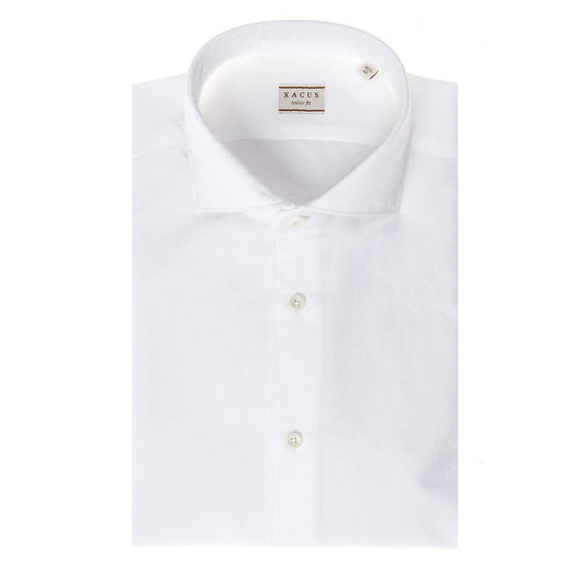 Xacus Beluga Washed Oxford Tailor Fit Shirt White - productfoto 1