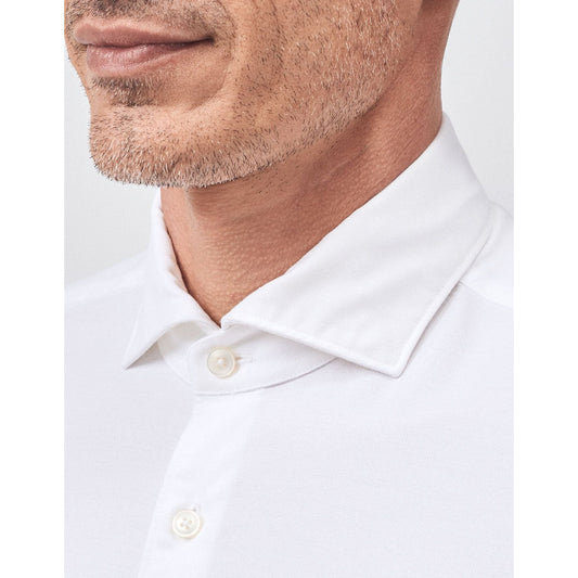 Xacus Beluga Washed Oxford Tailor Fit Shirt White - productfoto 2