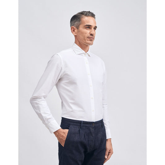 Xacus Beluga Washed Oxford Tailor Fit Shirt White - productfoto 5