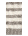 Dusty Grey Cream Striped Knitted Cotton Linnen T-Shirt
