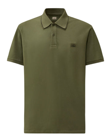 C.P. Company Stretch Piquet Logo Polo – Laurel Wreath