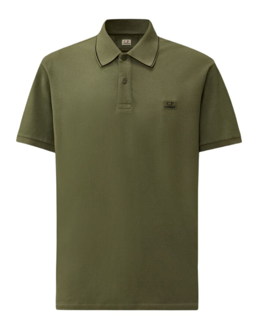 C.P. Company Stretch Piquet Logo Polo – Laurel Wreath