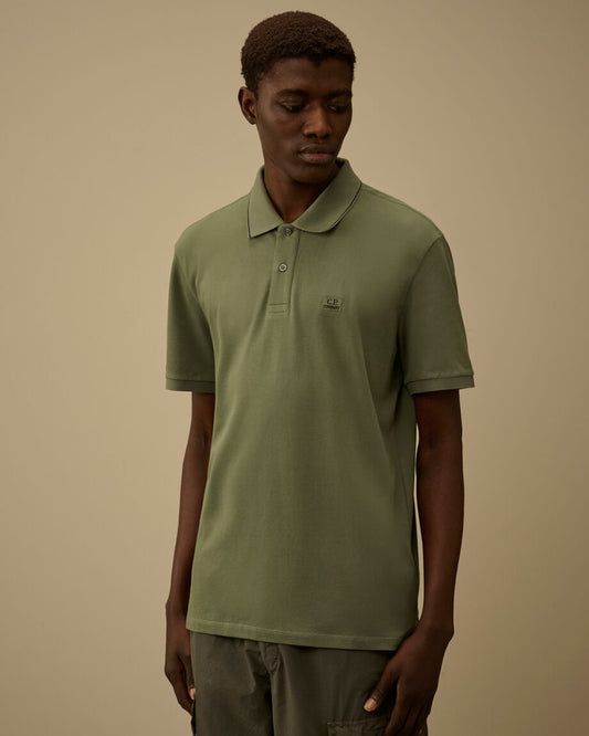C.P. Company Stretch Piquet Logo Polo – Laurel Wreath