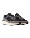 D.A.T.E. Musa Hairy Blue sneaker met gelaagd retro runner-silhouet