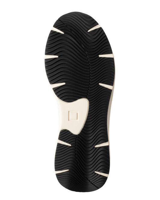 Zijaanzicht van D.A.T.E. Musa Hairy Blue sneaker met sportieve retro runner-look