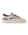 D.A.T.E. Torneo Colored herensneaker in wit met antracietgrijze details