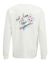 Drôle de Monsieur Esquisse Slogan Long Sleeve T-shirt in Off White bij Checkpoint Mol
