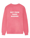 Drôle de Monsieur Washed Long Sleeve Slogan T-shirt in Blush Pink bij Checkpoint Mol