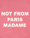 Achterkant van de Drôle de Monsieur Washed Long Sleeve Slogan T-shirt in Blush Pink met sloganprint