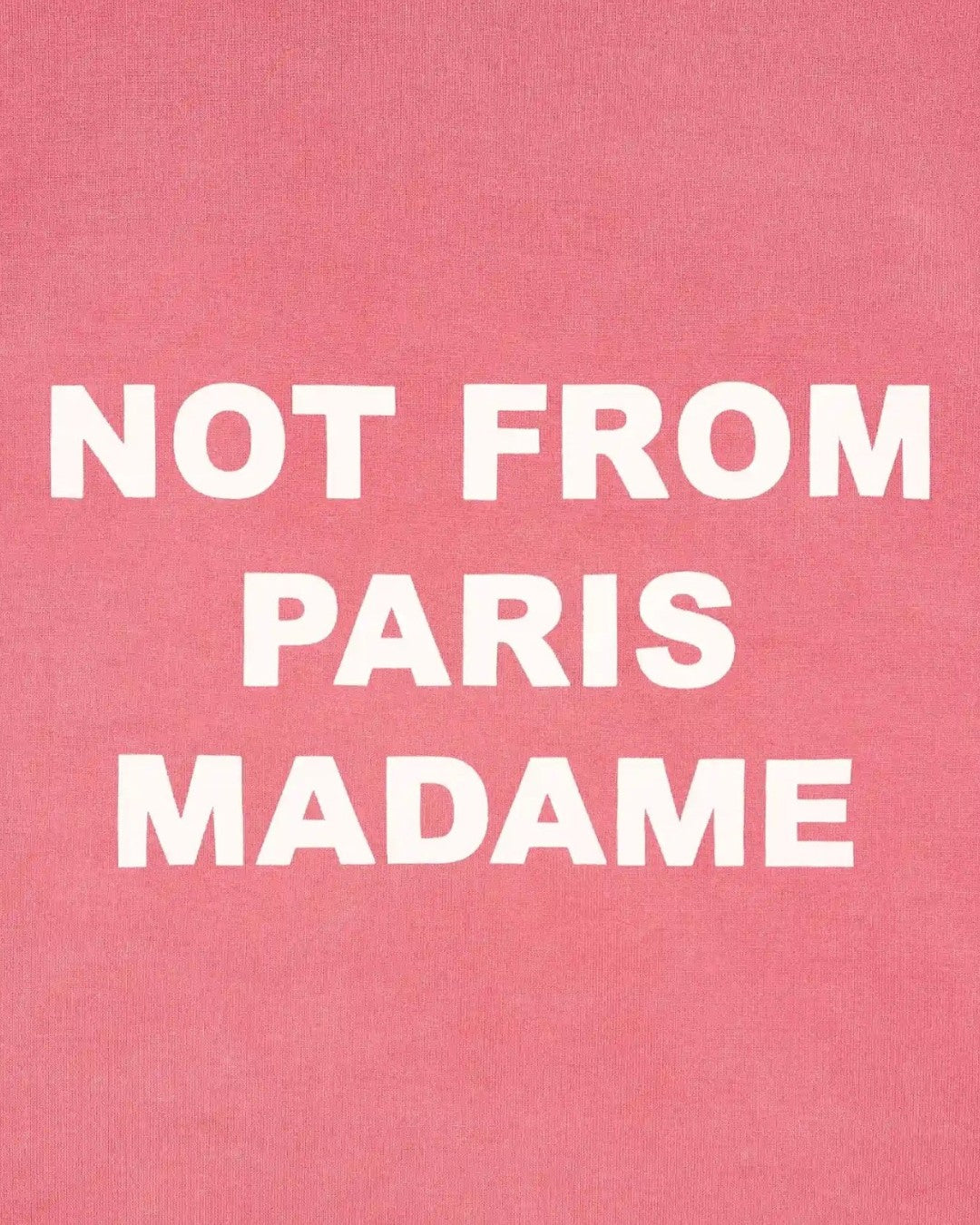 Achterkant van de Drôle de Monsieur Washed Long Sleeve Slogan T-shirt in Blush Pink met sloganprint