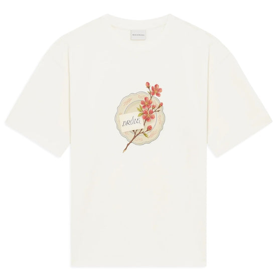 Drôle de Monsieur Drôle Porcelaine T-shirt in Off White bij Checkpoint Mol
