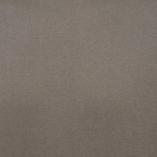 Genti Cotton Like Cashmere Rondehalstrui Medium Brown – detail van de ronde hals | Checkpoint Mol