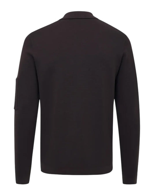 Genti Technical Polo met Rits Burgundy – achteraanzicht | Checkpoint Mol