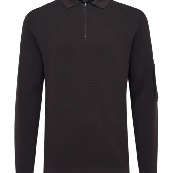 Genti Technical Polo met Rits Burgundy – vooraanzicht | Checkpoint Mol