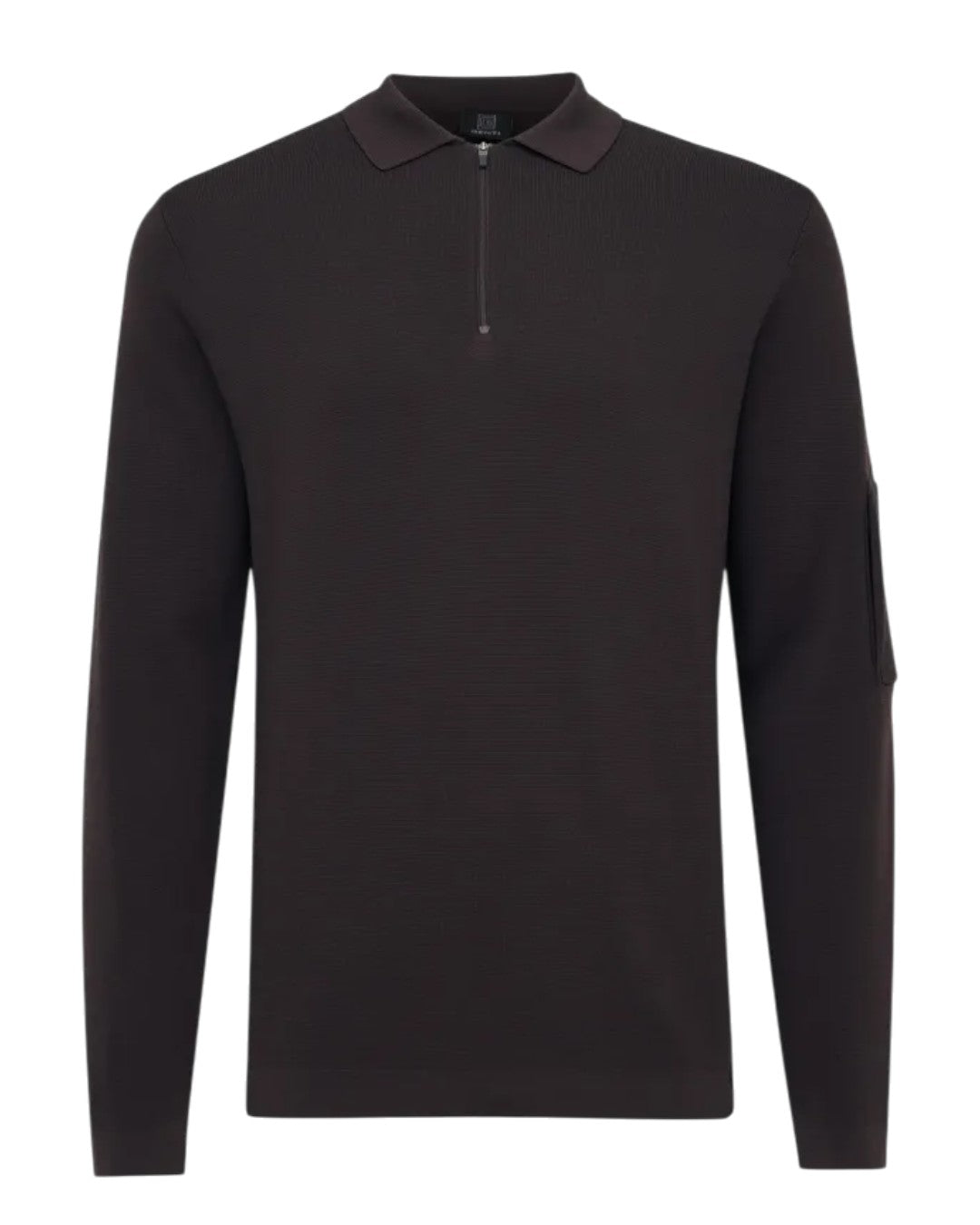 Genti Technical Polo met Rits Burgundy – vooraanzicht | Checkpoint Mol