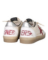 Golden Goose Ball Star heren sneaker in beige en wit met opvallende rode leren hieltab
