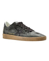 Golden Goose Ball Star herensneaker in donkergroen leer met zwarte hieltab