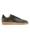 Golden Goose Ball Star herensneaker in donkergroen leer met zwarte ster