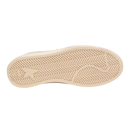 Bovenaanzicht van Golden Goose Ball Star heren sneaker in grijs, zwart en crème