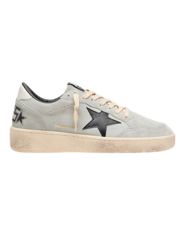 Golden Goose Ball Star heren sneaker in grijs suède met zwarte leren ster