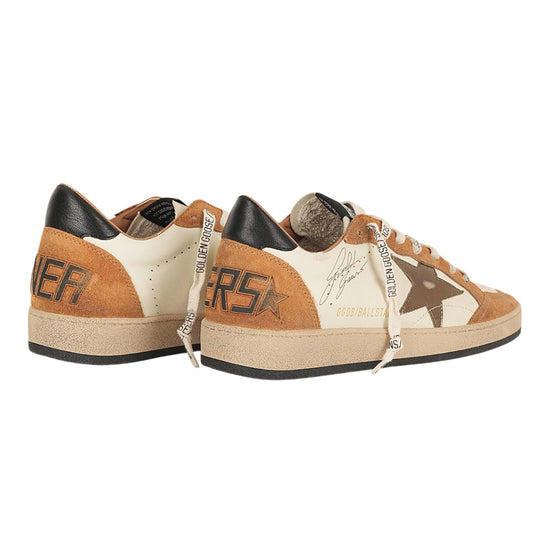 Golden Goose Ball Star herensneaker met suède ster en details in natuurlijke aardetinten