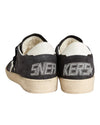 Detail van unisex Golden Goose Ball Star sneaker in donkerblauw en wit
