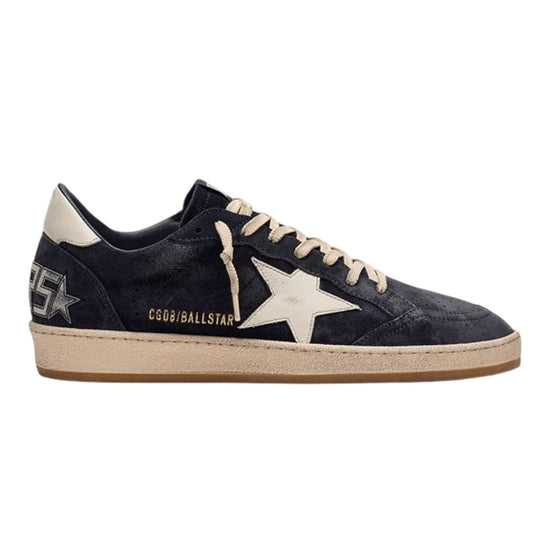 Golden Goose Ball Star damessneaker in donkerblauw suède met witte leren ster