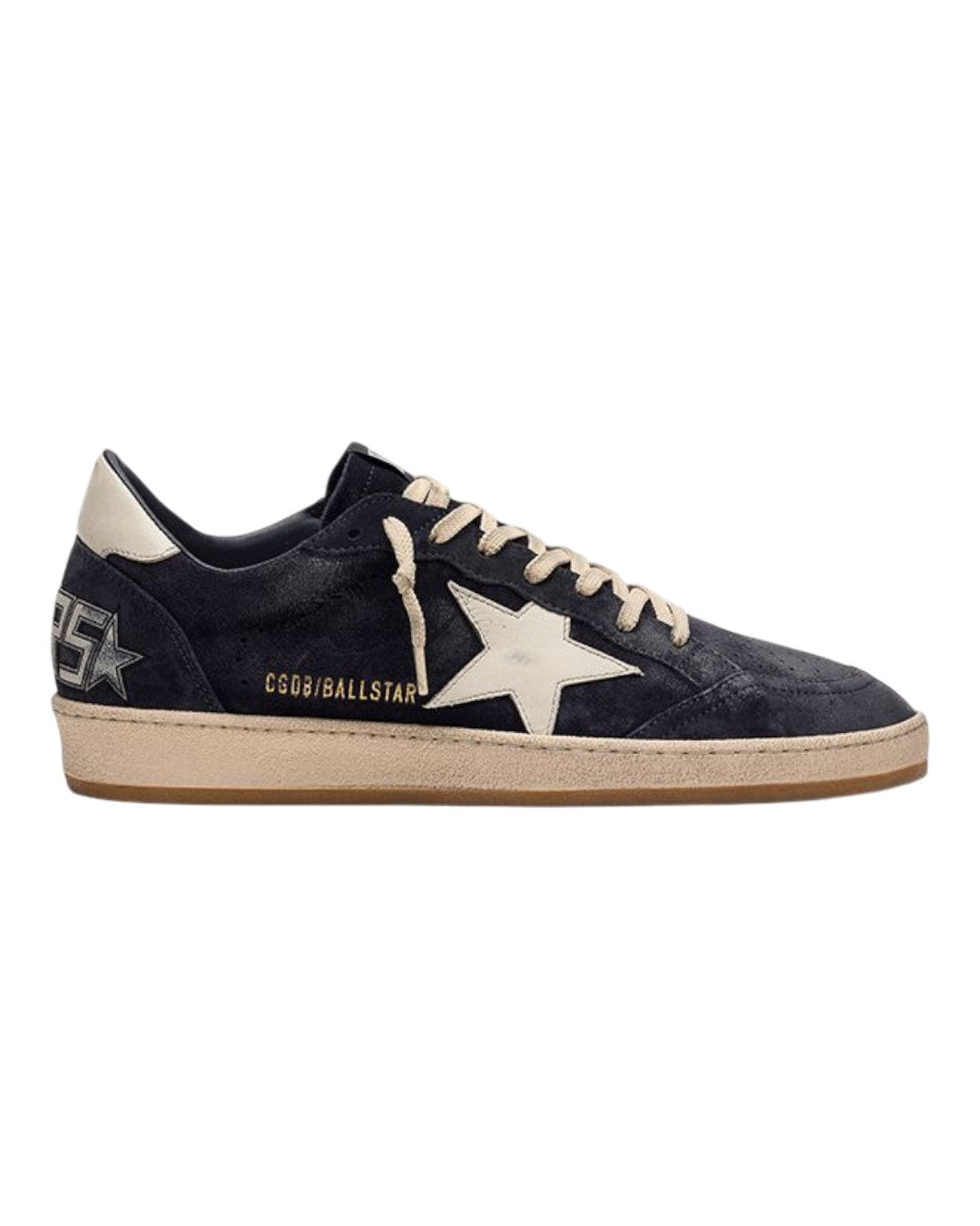 Golden Goose Ball Star damessneaker in donkerblauw suède met witte leren ster