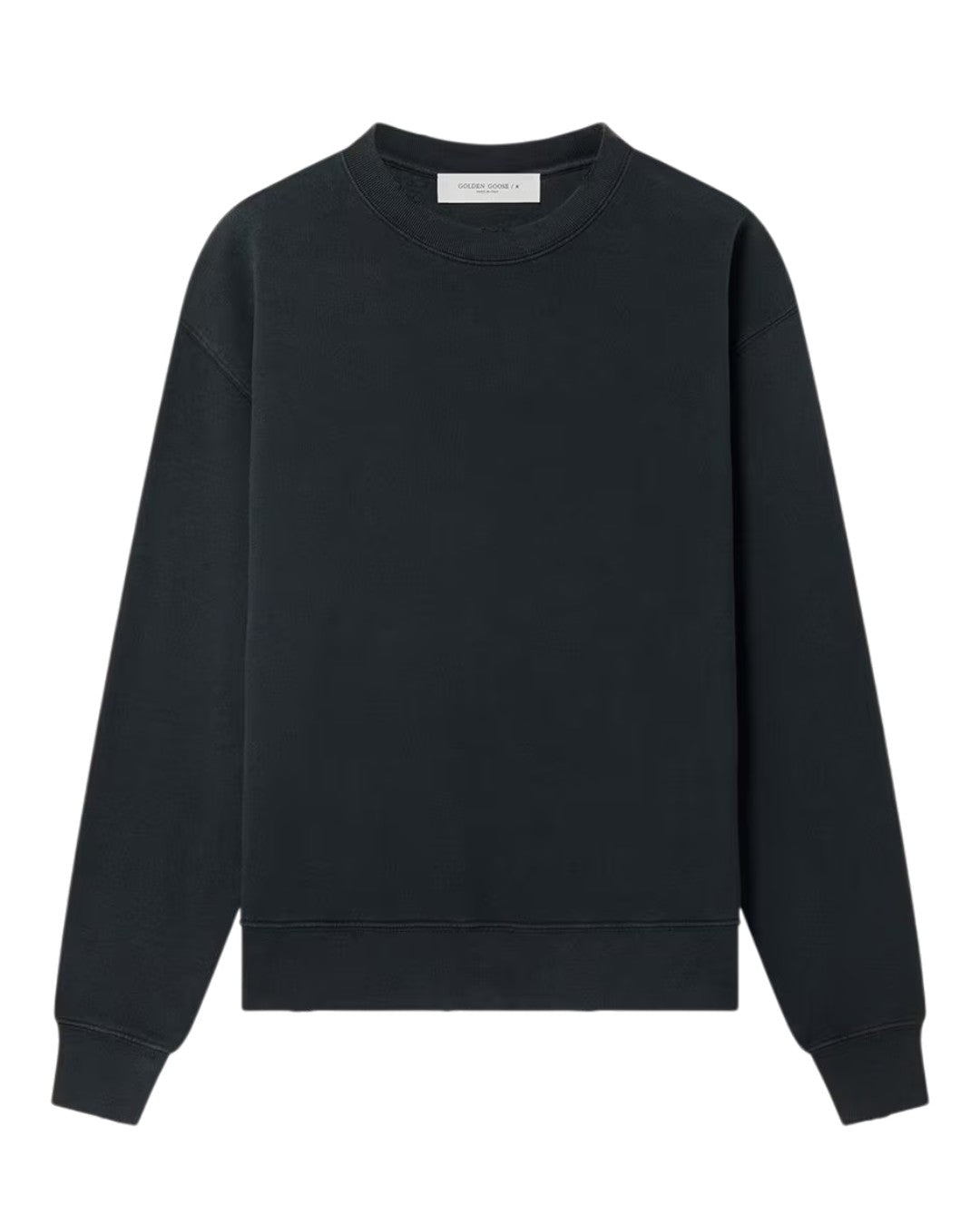 Detail van Golden Goose boxy sweatshirt met reversed logo op de rug