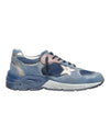 Golden Goose Dad-Star heren sneaker in denimblauw suède en mesh met zilveren leren ster