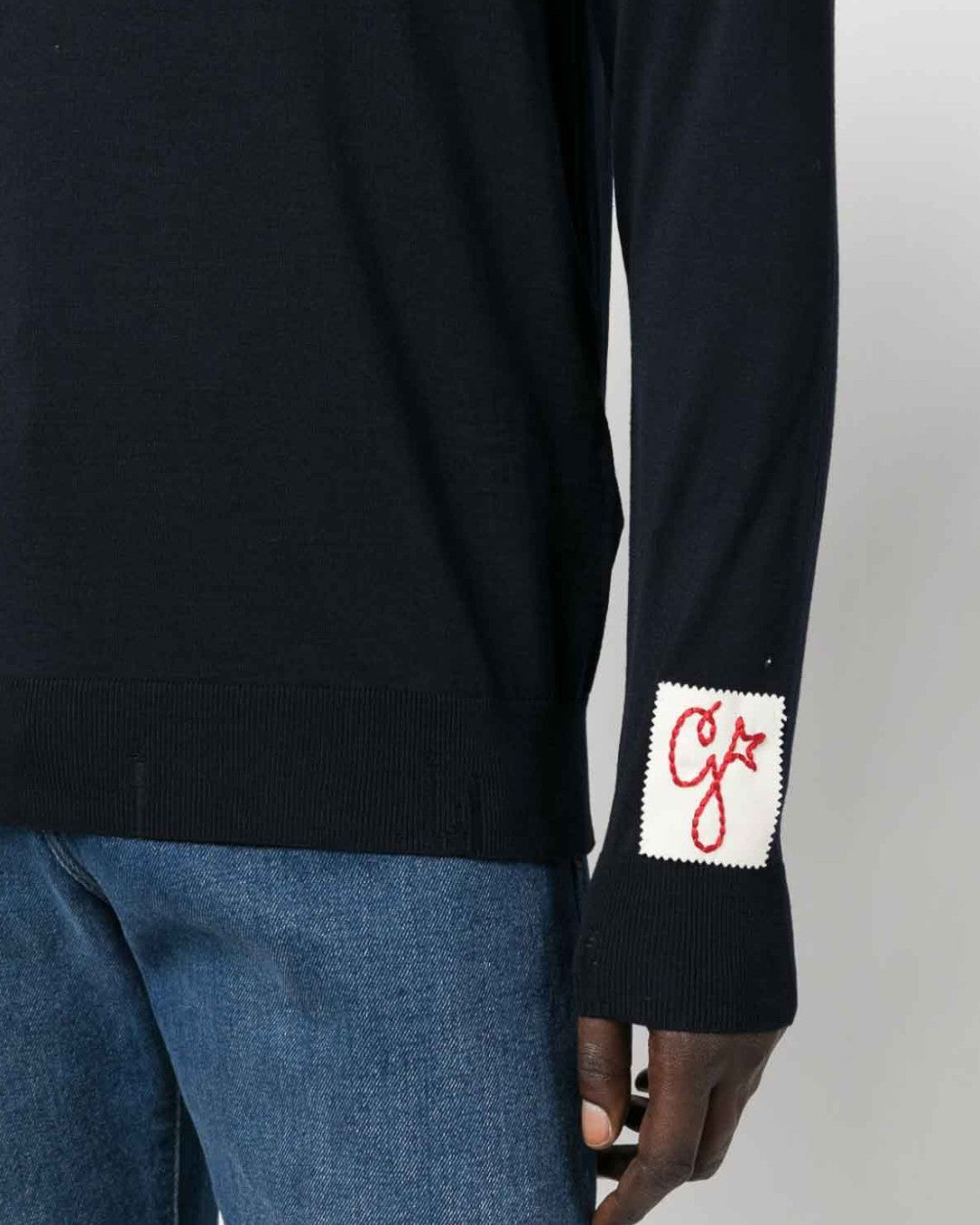 Golden Goose heren knitwear in navy met regular fit en lange mouwen