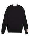 Golden Goose heren trui in navy merinowol met ronde hals en regular fit