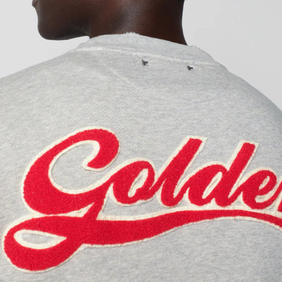 Golden Goose Journey sweatshirt in Grey Melange met oversized unisex pasvorm