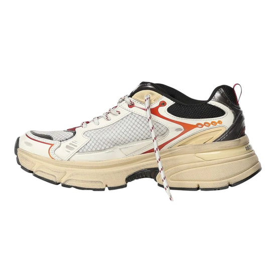 Golden Goose Lightstar heren sneaker White Dark Grey Yellow Red in retro running stijl