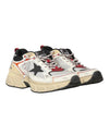 Golden Goose Lightstar in wit mesh met donkergrijze TPU-ster en contrasterende kleurdetails