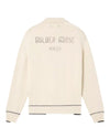 Golden Goose Rindley knit polo in wit met lange mouwen en contrasterende ribboorden