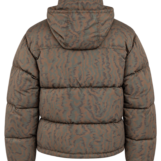 Drôle de Monsieur khaki puffer jacket achterkant