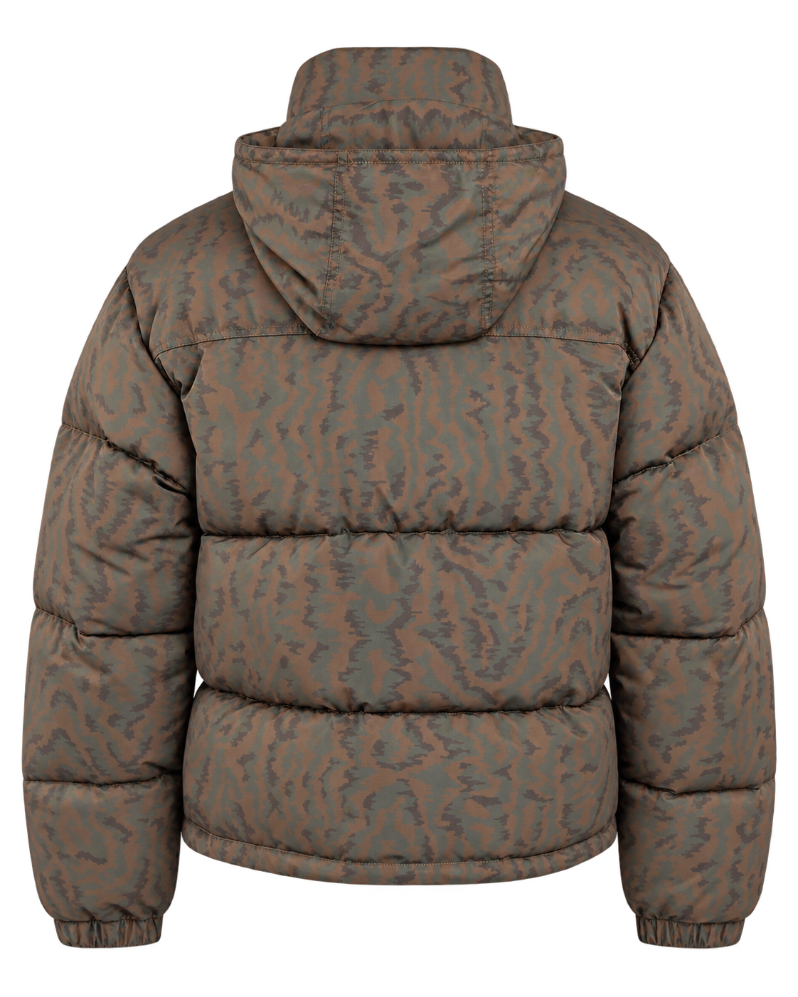 Drôle de Monsieur khaki puffer jacket achterkant