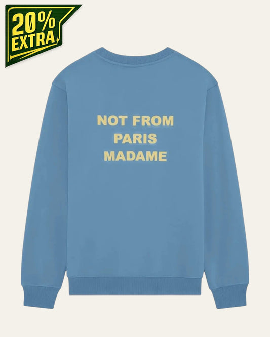 Drôle de Monsieur Le Sweatshirt Slogan Atlantic Blue