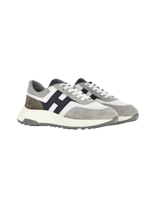 White Grey Blue Hogan Hyperlight Sneaker