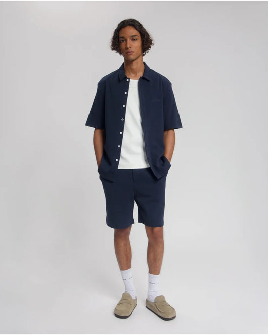 Law of the Sea Bermuda Structured Shirt Cotton Navy