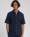 Law of the Sea Bermuda Structured Shirt Cotton Navy