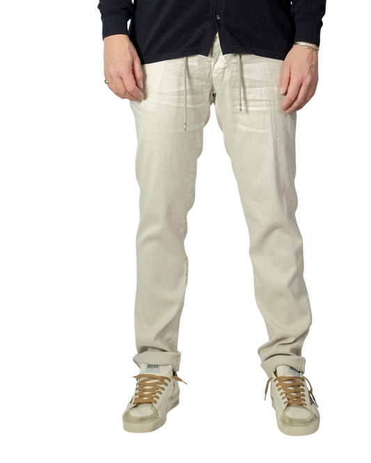 Mason’s Milano Jogger Linen Cotton Extra Slim Fit Stucco Beige