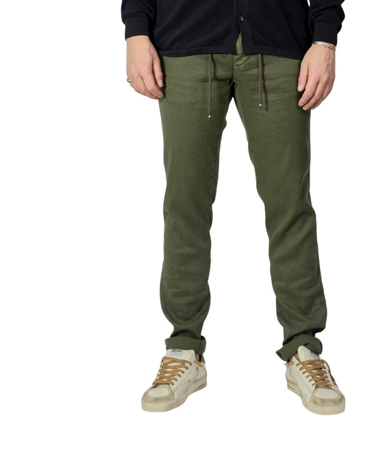 Mason’s Milano Jogger Linen Cotton Extra Slim Fit Verde Scuro