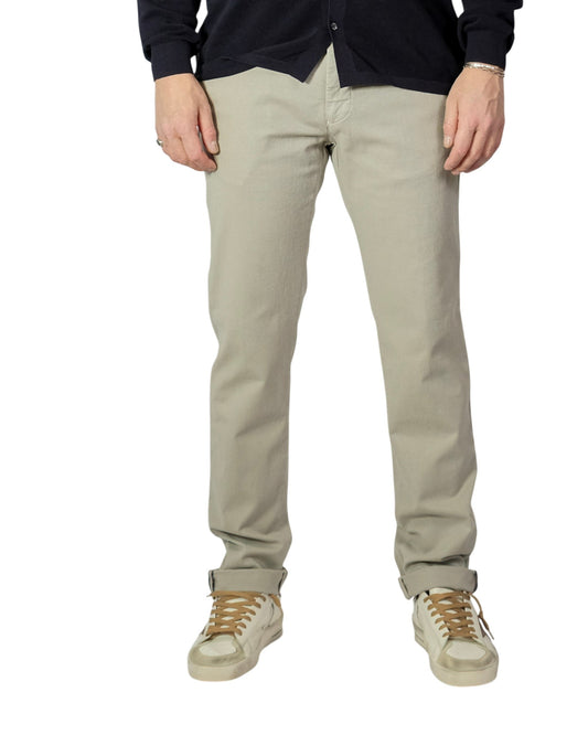 Mason’s Torino Stretch Slim Fit Celeste Beige Stucco Print