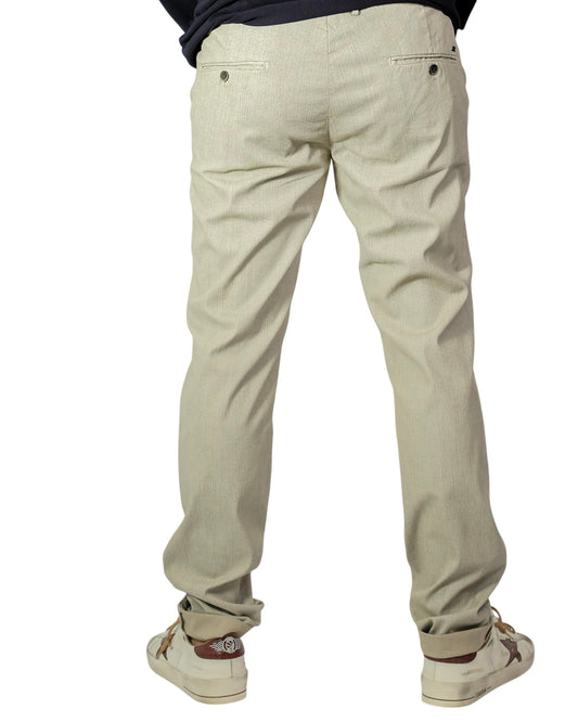 Mason’s Torino CBE543 Stretch Slim Fit Beige Grijs Visgraat